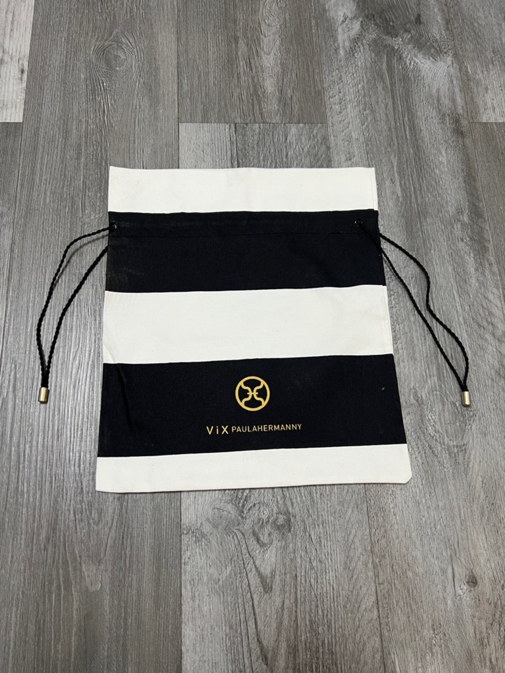 ViX Paula Hermanny  Striped Drawstring dust bag.